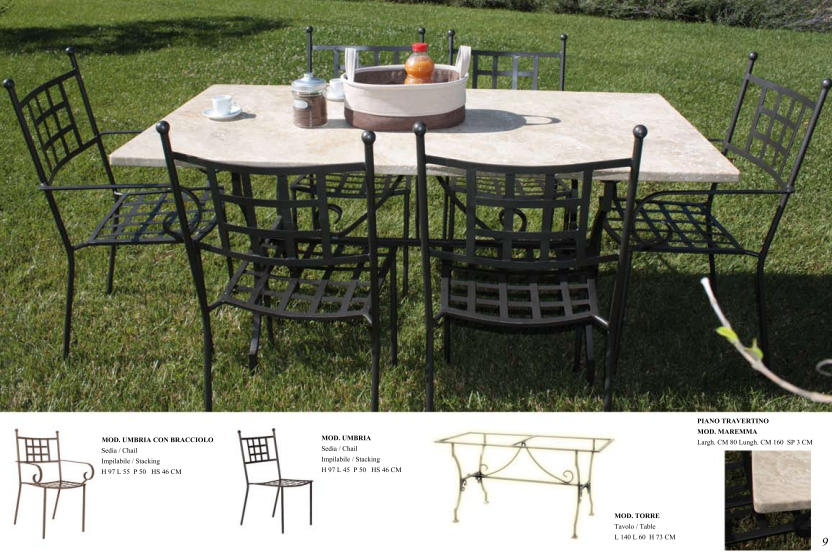tavoli da giardino in ferro battuto - Tavoli e Sedie